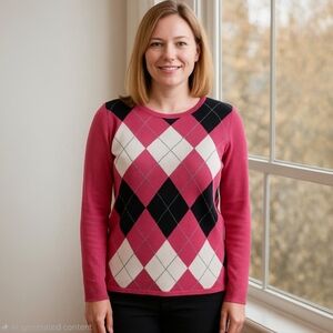 Fairway & Green Cashmere Argyle Sweater